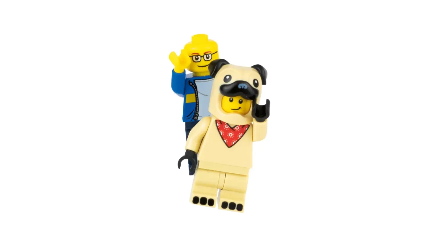 Minifig Bob met zijn hondje Brick