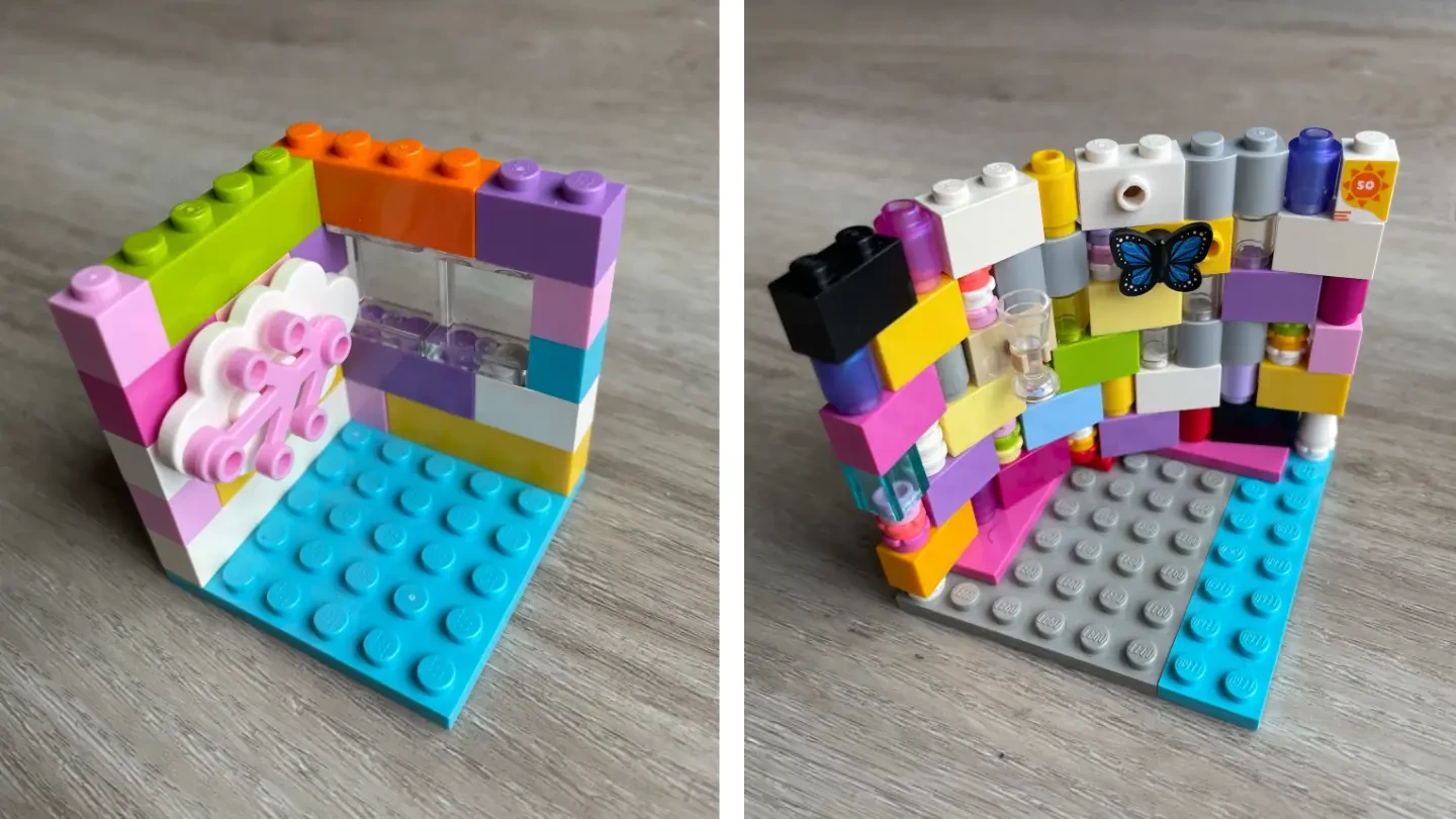 Mijn LEGO muren (ik heb overduidelijk geen aandacht besteed aan uiterlijk, maar puur alleen de techniek)