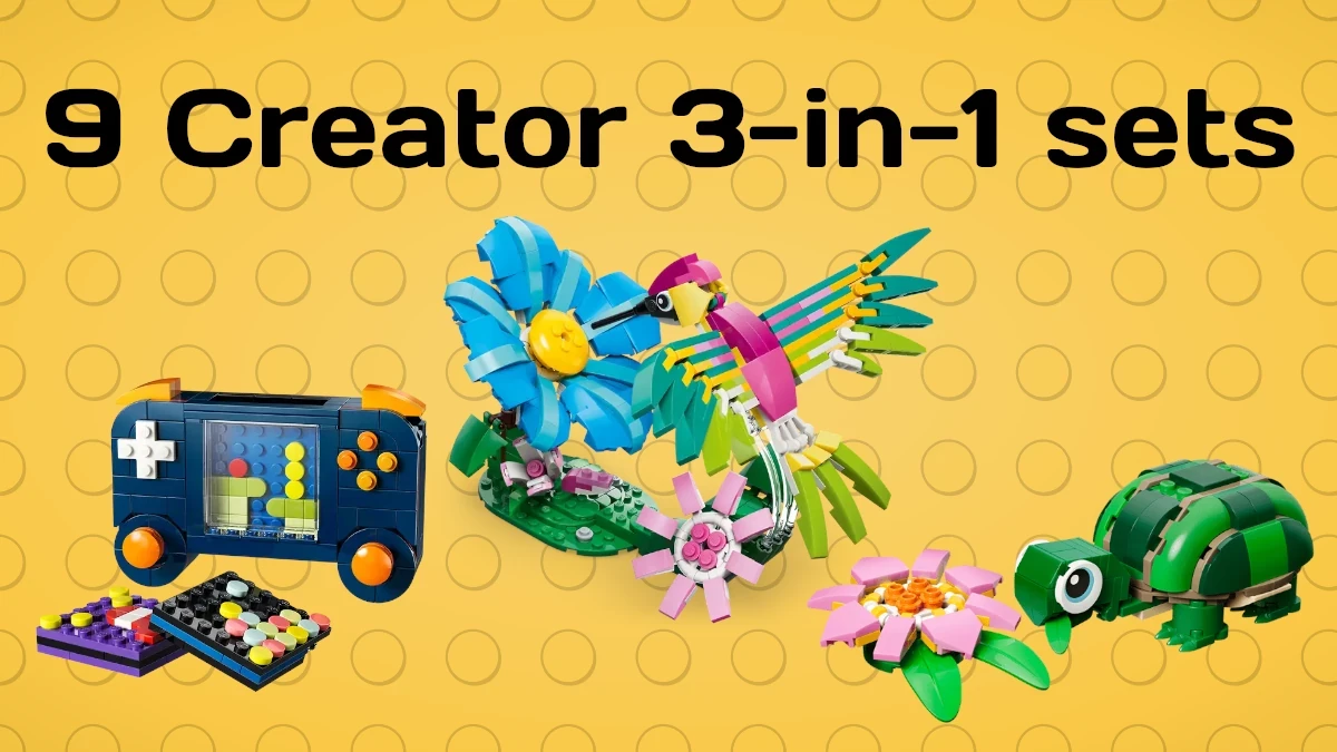 9 x 3-in-1 nieuwe LEGO Creator sets: voor de herhalende bouwers