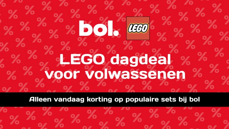 Vandaag (25 mei 2026) extra LEGO dagdeals voor volwassenen!