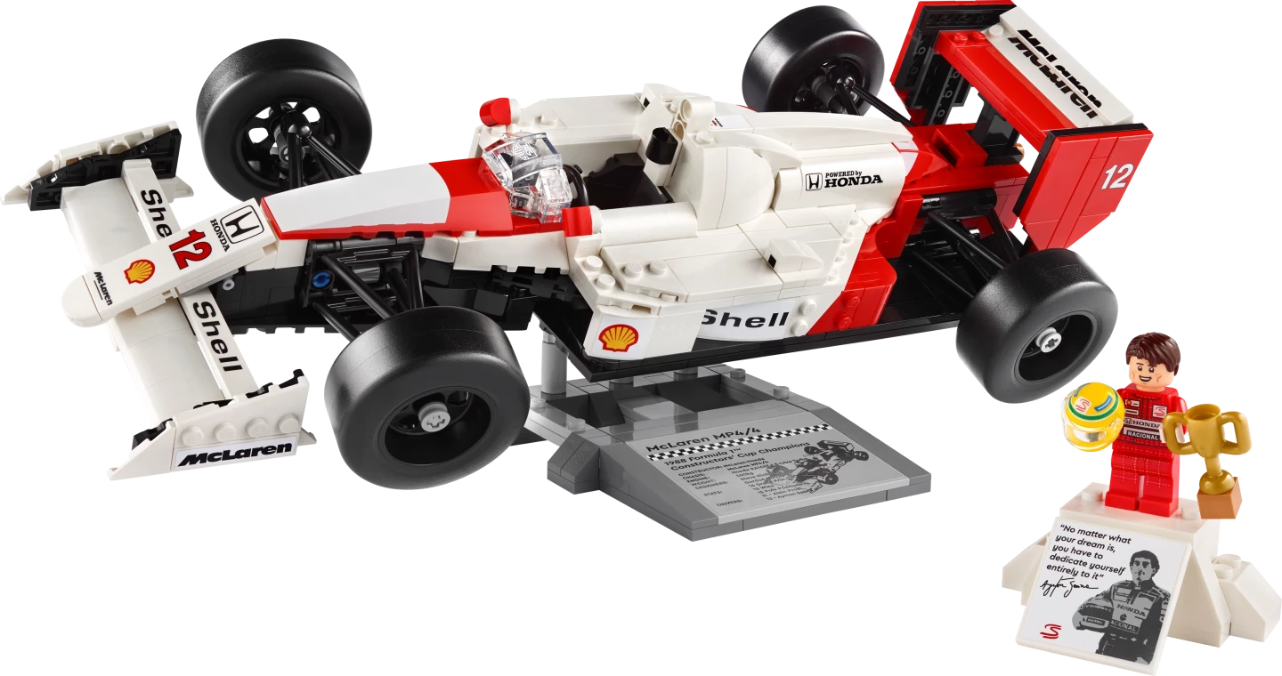 De LEGO Icons McLaren MP4/4 en Ayrton Senna uit 2024