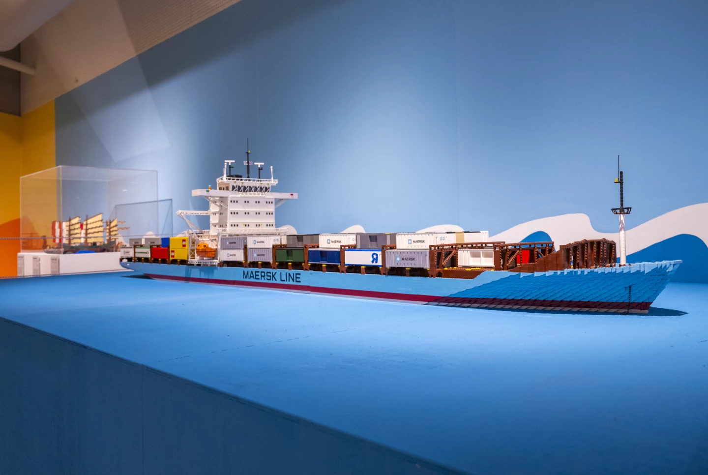 Een indrukwekkend model van een Maersk containerschip. Foto: CODA Apeldoorn