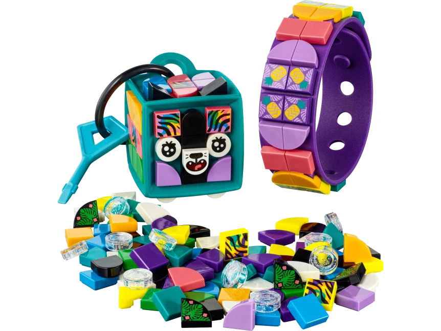 Neontijger - armband & tassenhanger