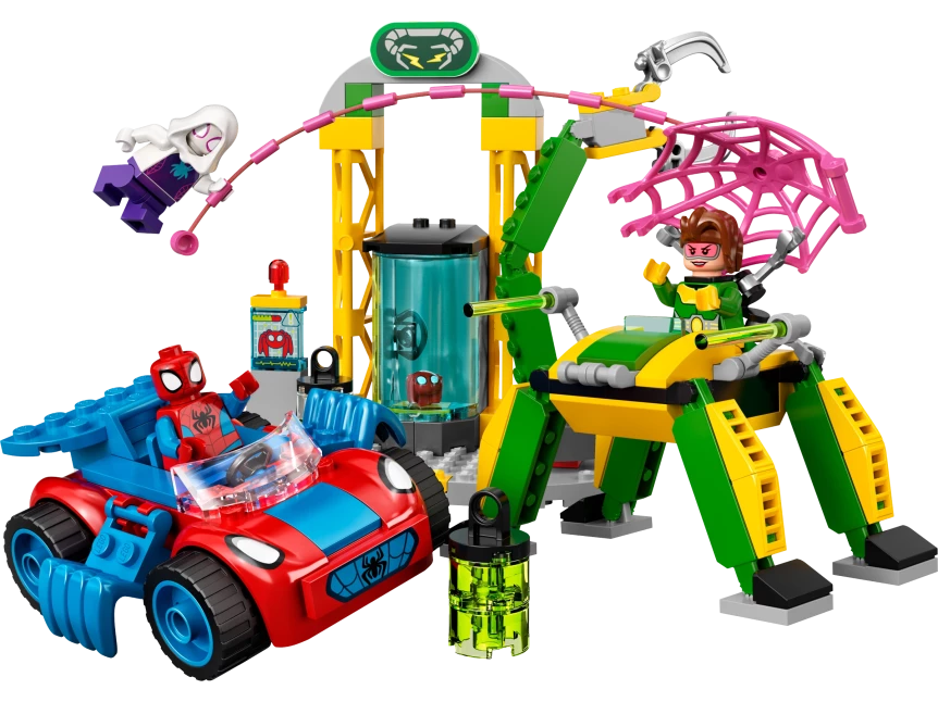Spider-Man op Doc Ocks lab