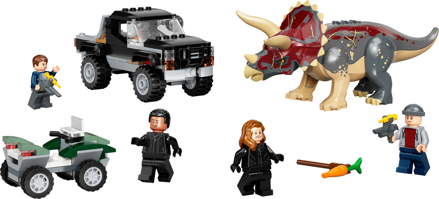 Triceratops pick-up truck hinderlaag