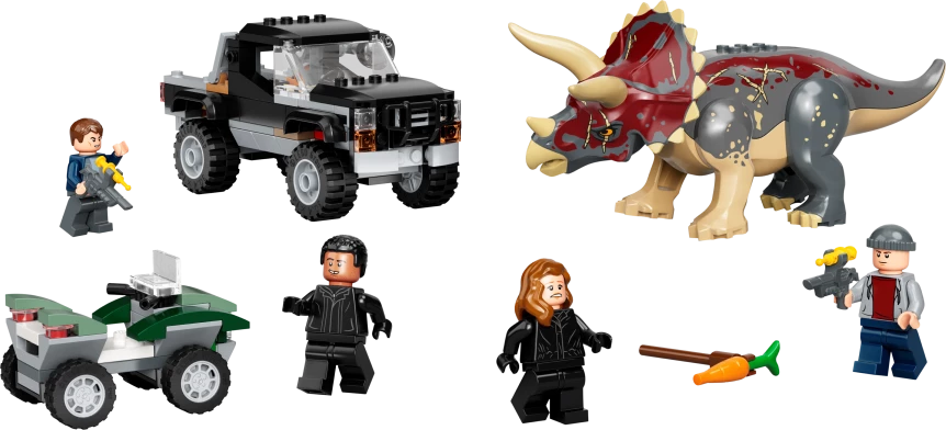 Triceratops pick-up truck hinderlaag