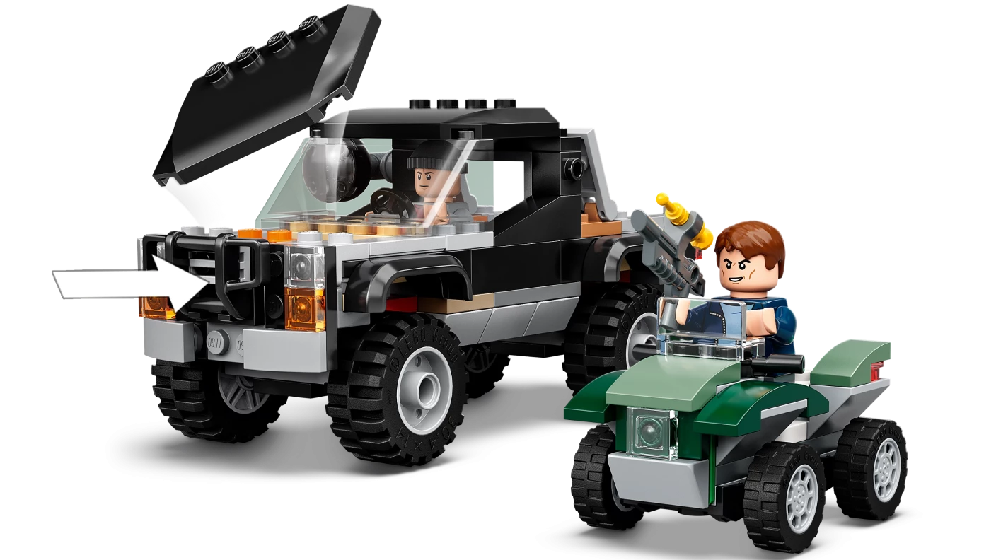 Triceratops pick-up truck hinderlaag