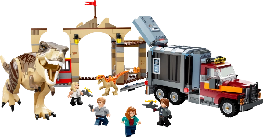 T. rex & Atrociraptor dinosaurus ontsnapping