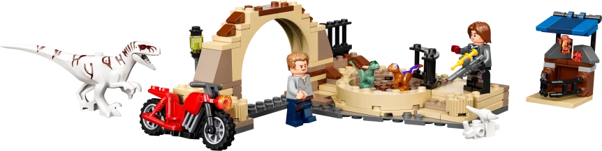 Atrociraptor dinosaurus motorachtervolging