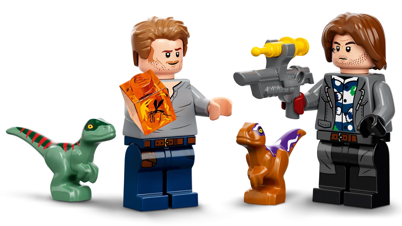 Atrociraptor dinosaurus motorachtervolging