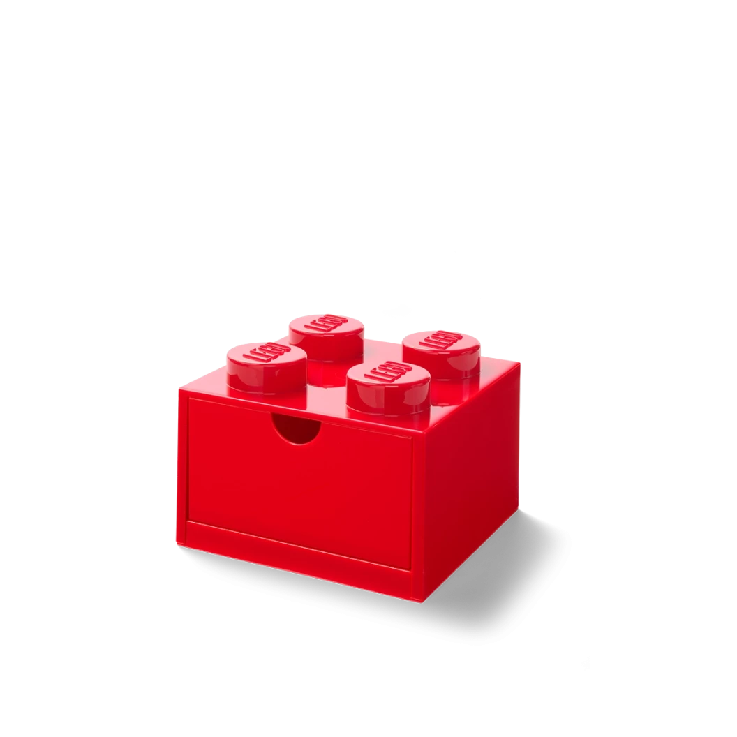 Bureaulade met 4 noppen – rood