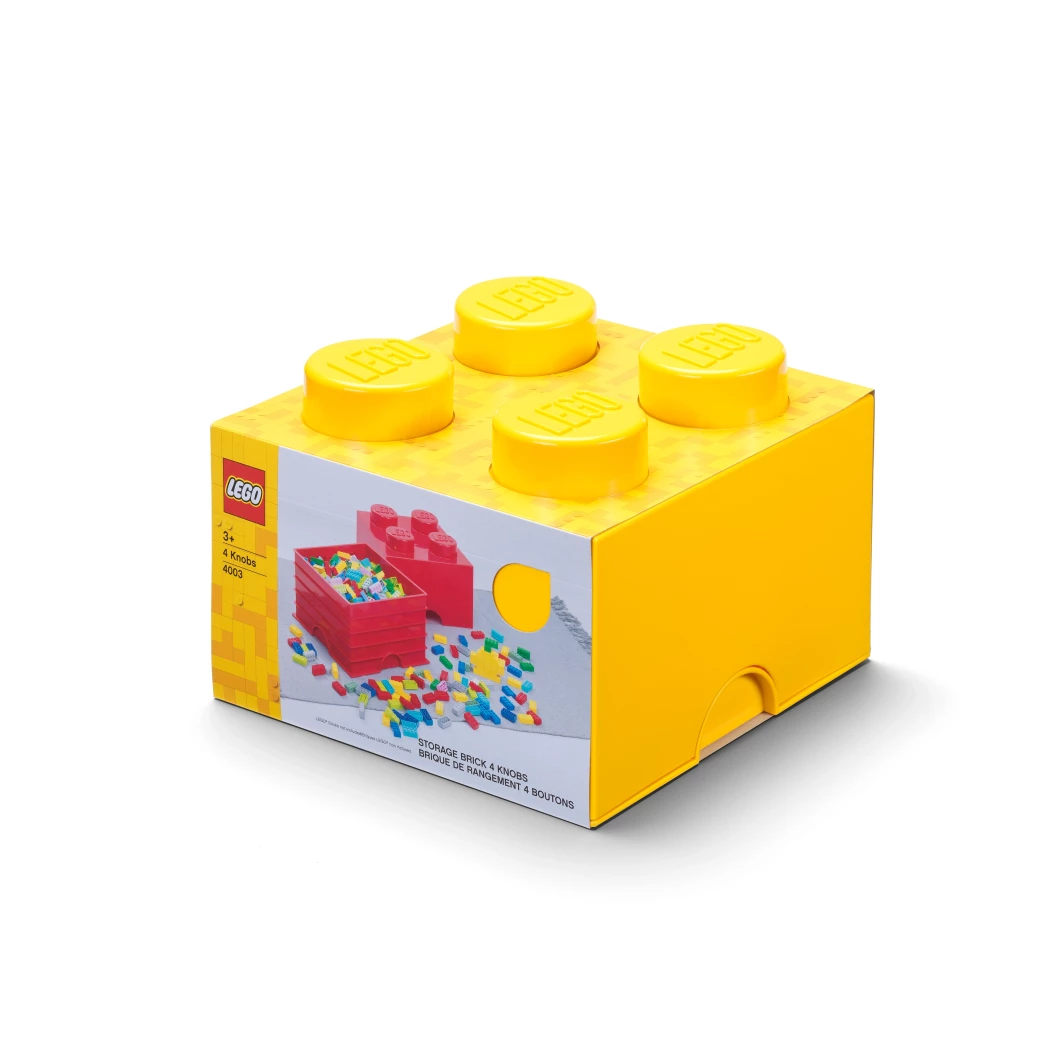 Opbergsteen met 4 noppen – geel