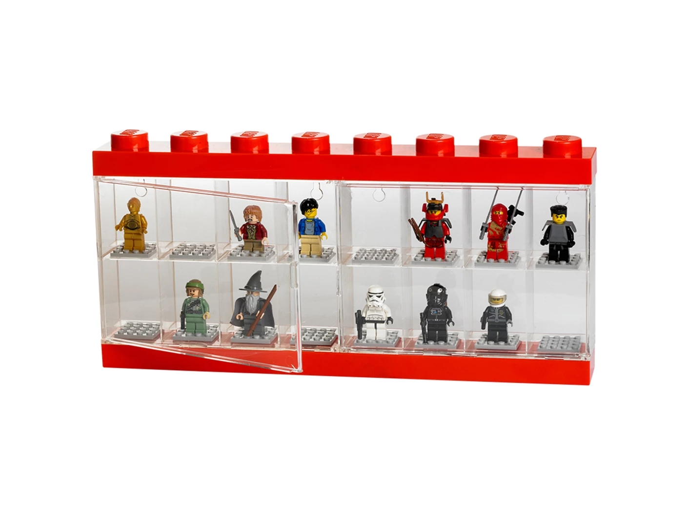 Displaydoos voor 16 minifiguren – rood