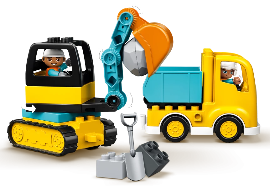 Truck & Graafmachine met rupsbanden