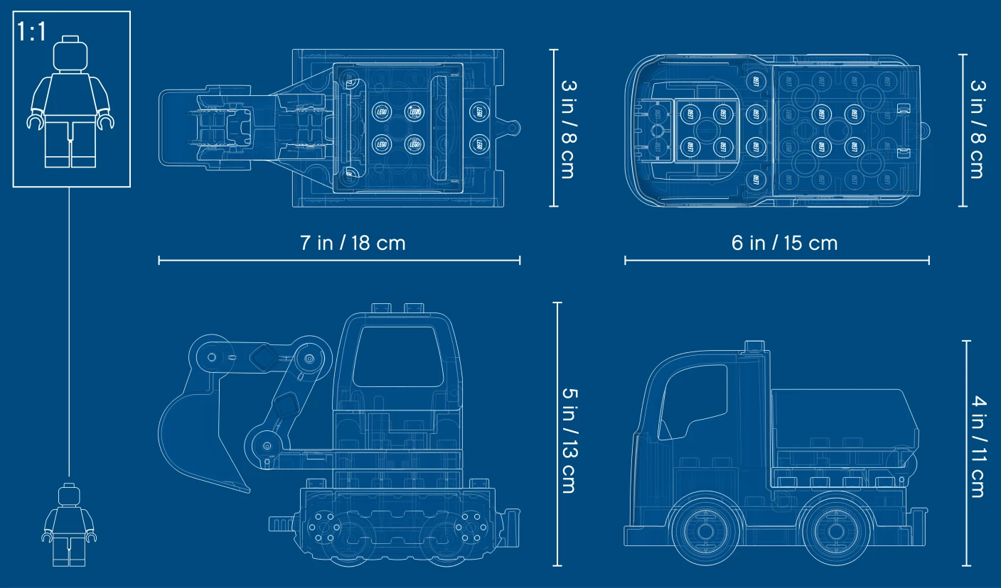 Truck & Graafmachine met rupsbanden