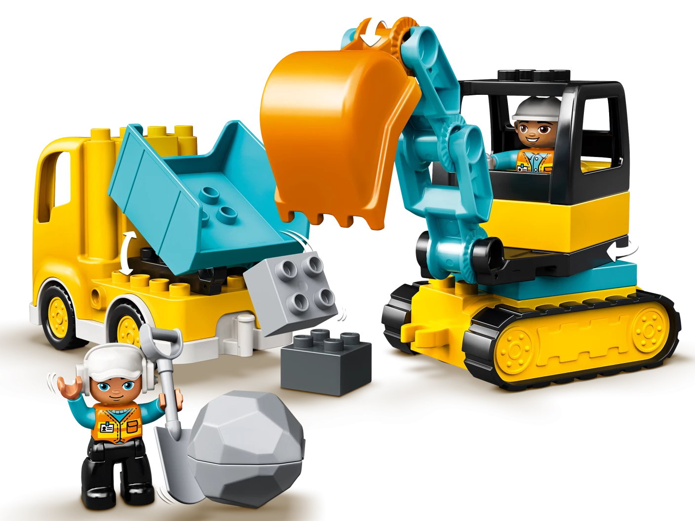 Truck & Graafmachine met rupsbanden