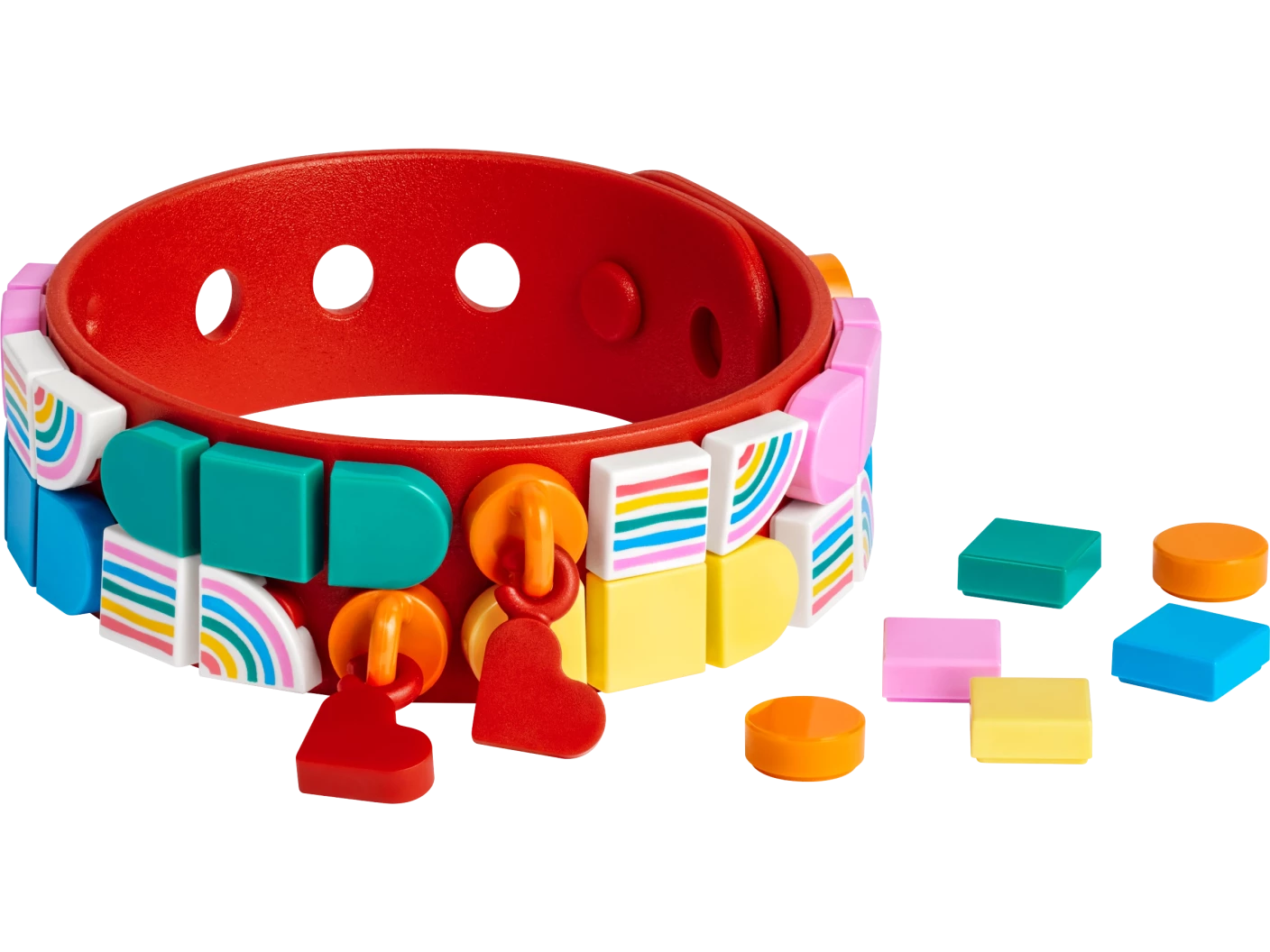 Regenboog armband met bedeltjes