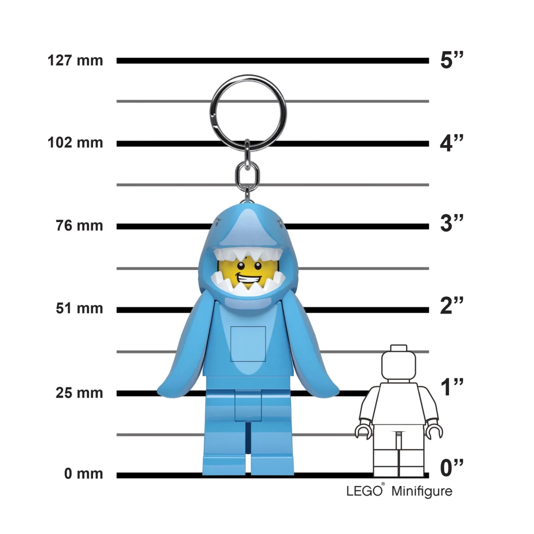 Man in haaienpak sleutellampje
