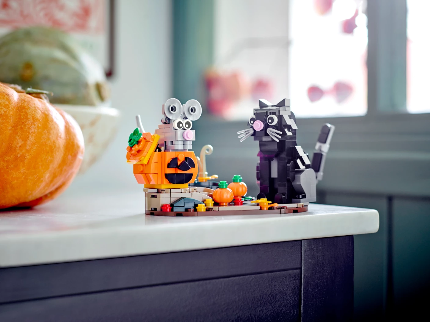 Halloween kat en muis