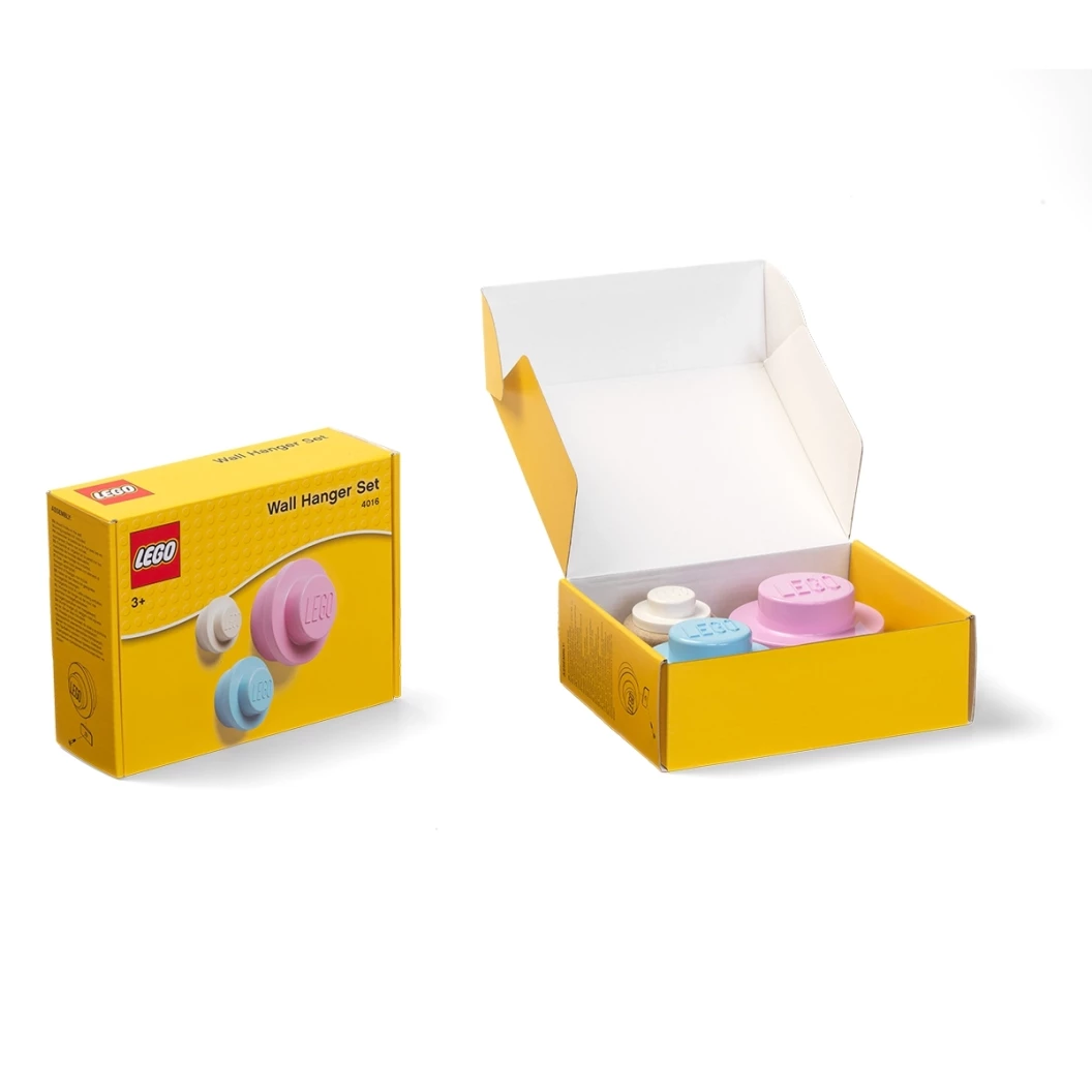 Ophanghakenset – wit, lichtblauw, roze