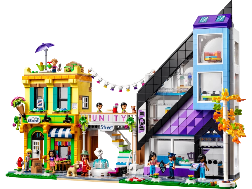 Bloemen- en decoratiewinkel in de stad