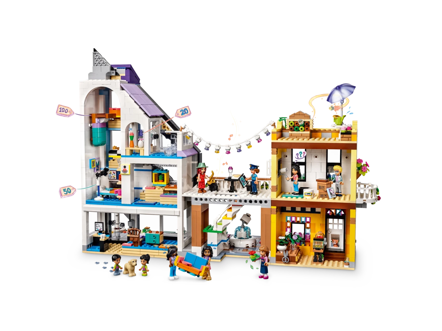 Bloemen- en decoratiewinkel in de stad