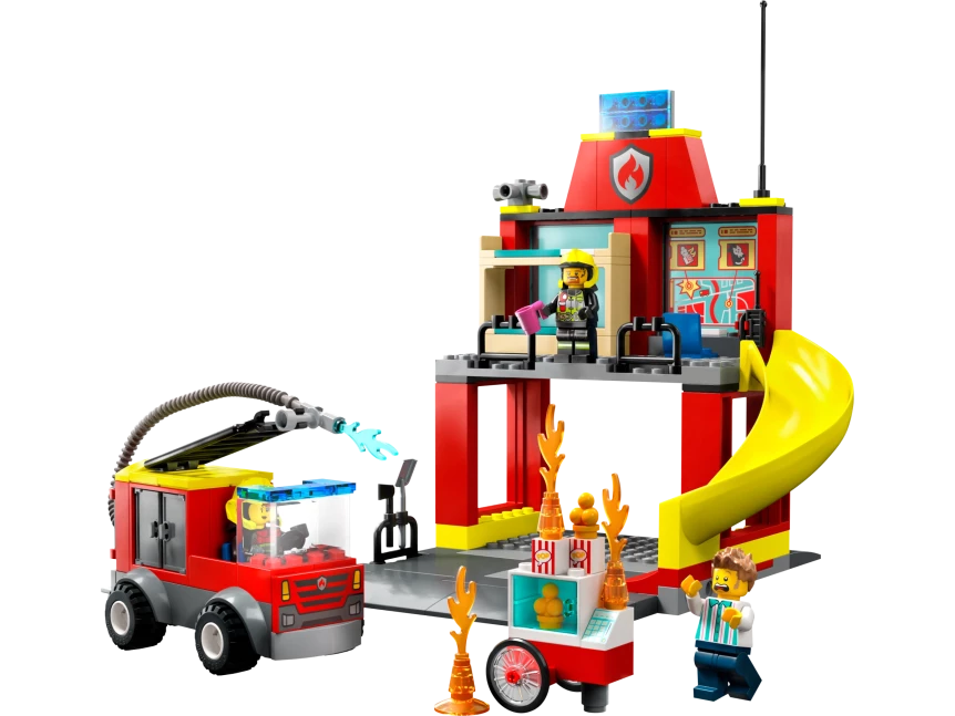 De Brandweerkazerne en de Brandweerwagen