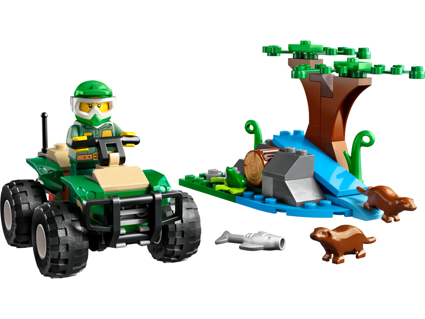 Terreinwagen en otterhabitat