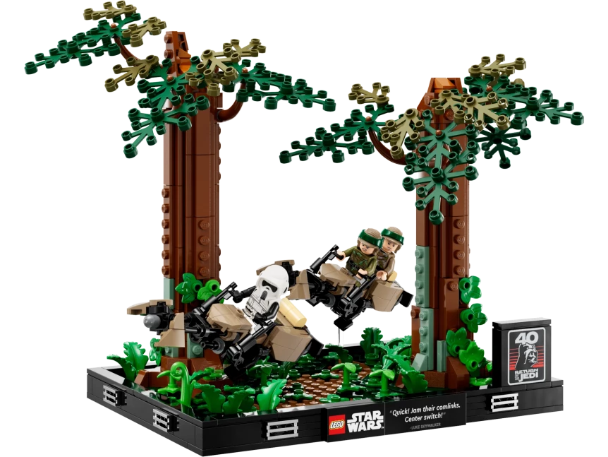Endor™ speederachtervolging diorama