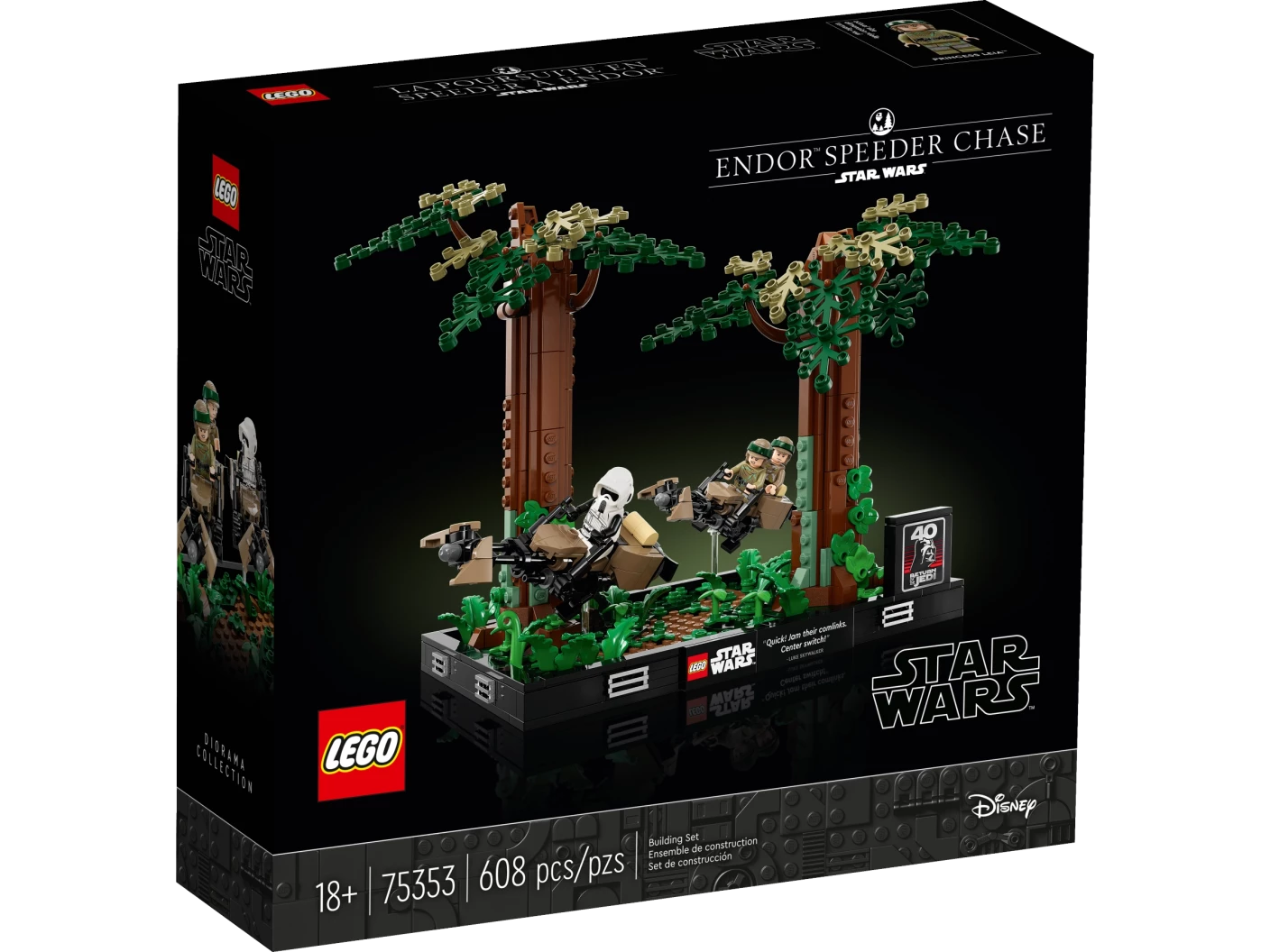 Endor™ speederachtervolging diorama