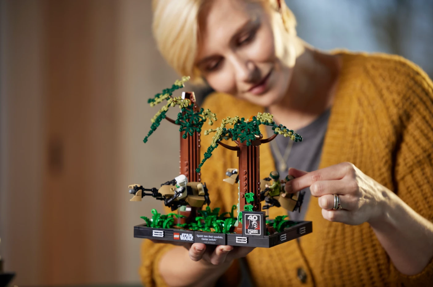 Endor™ speederachtervolging diorama