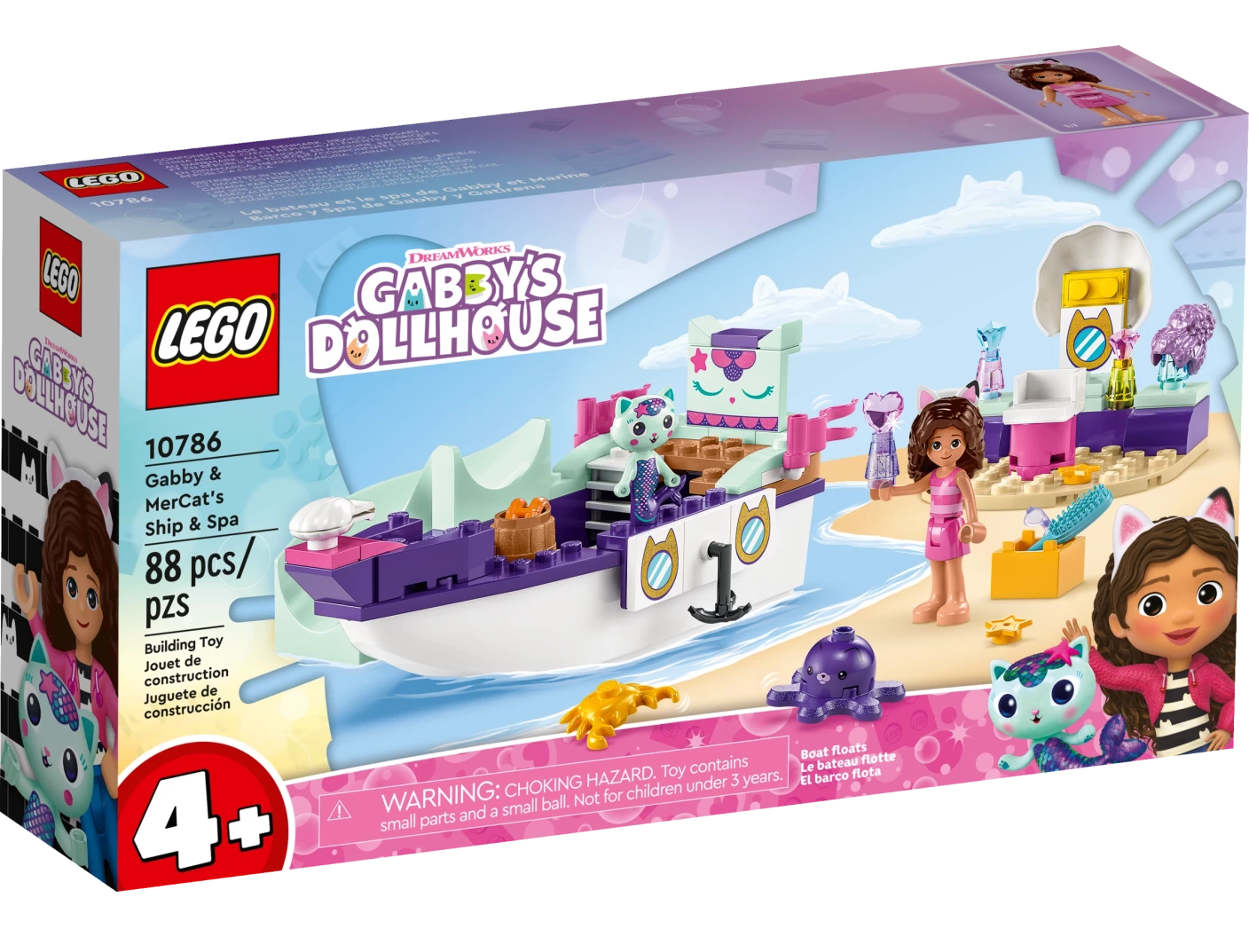 Vertroetelschip van Gabby en Meerminkat