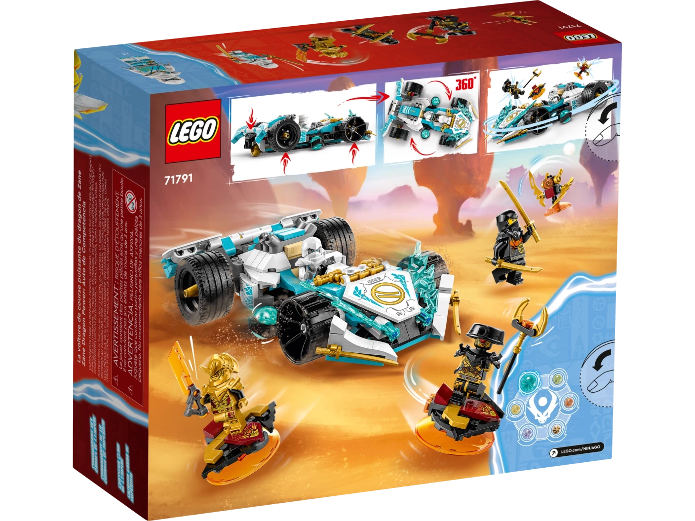 Zane’s drakenkracht Spinjitzu racewagen