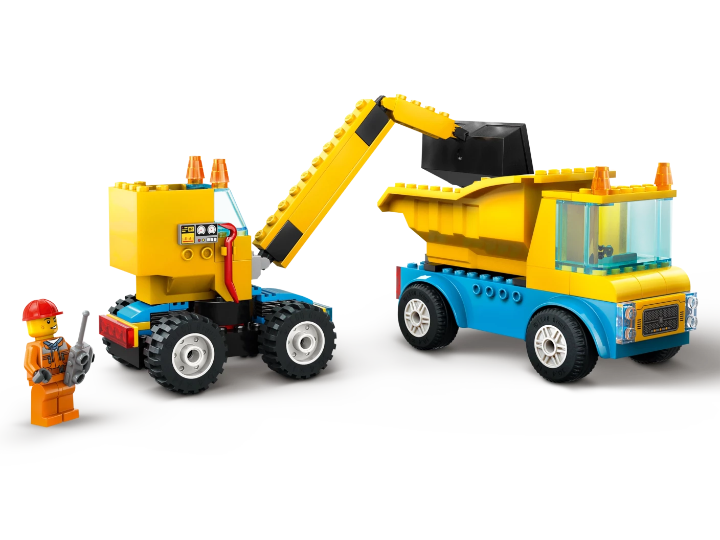 Kiepwagen, bouwtruck en sloopkraan