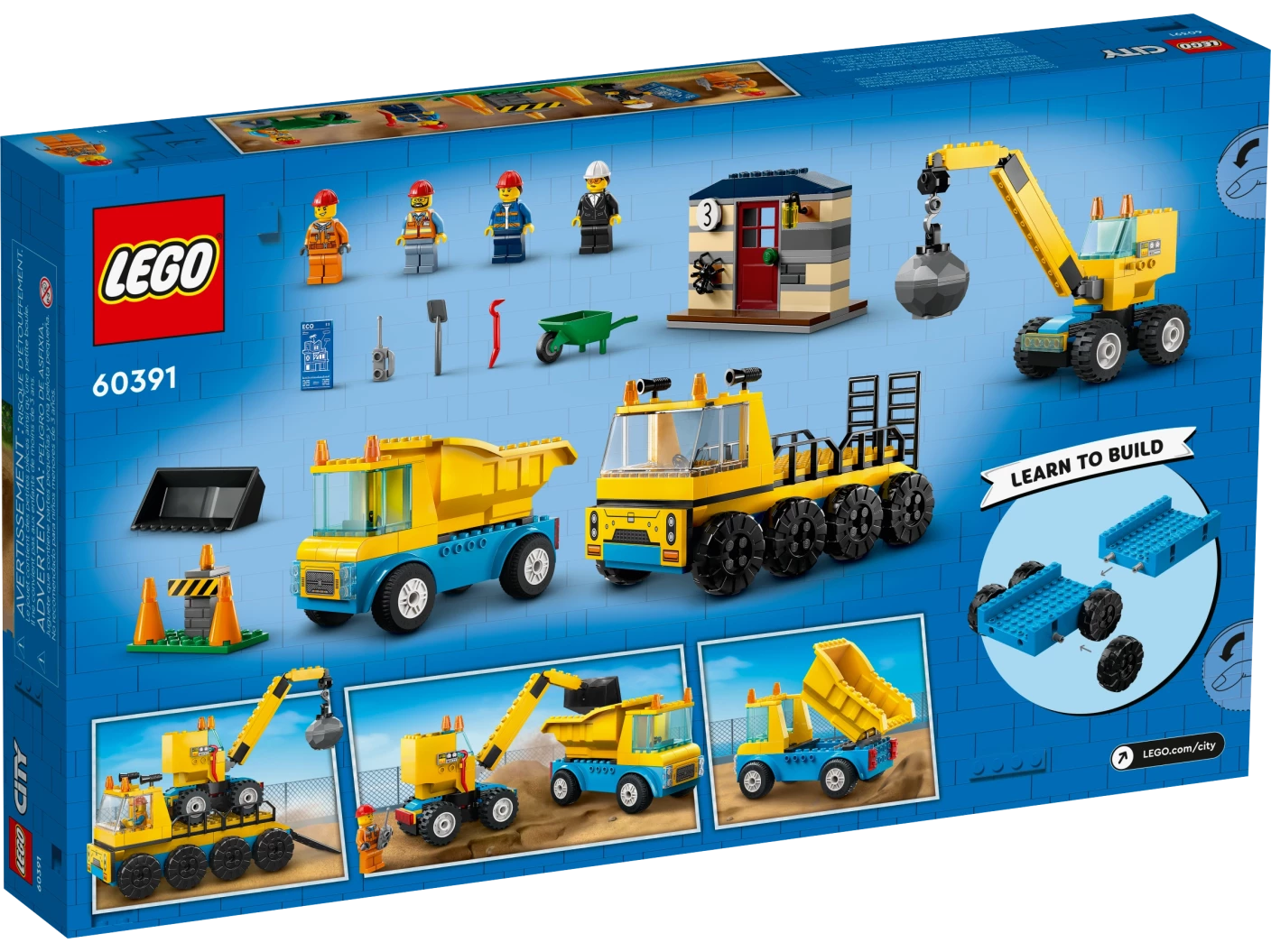 Kiepwagen, bouwtruck en sloopkraan