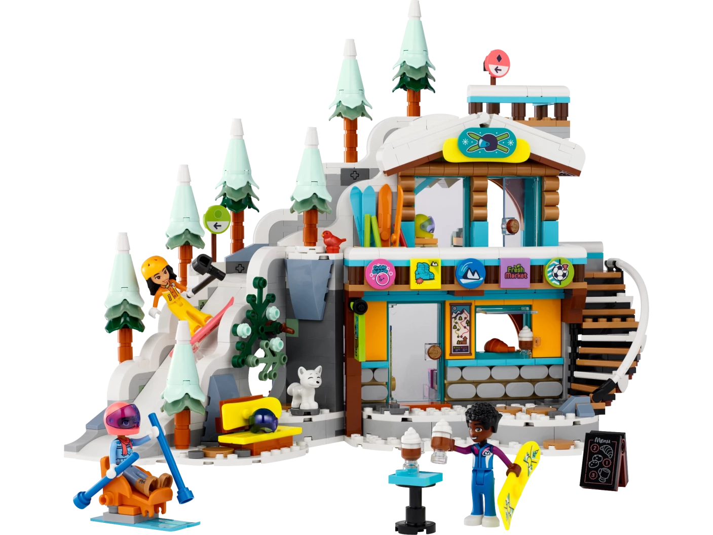 Vakantie skipiste en café