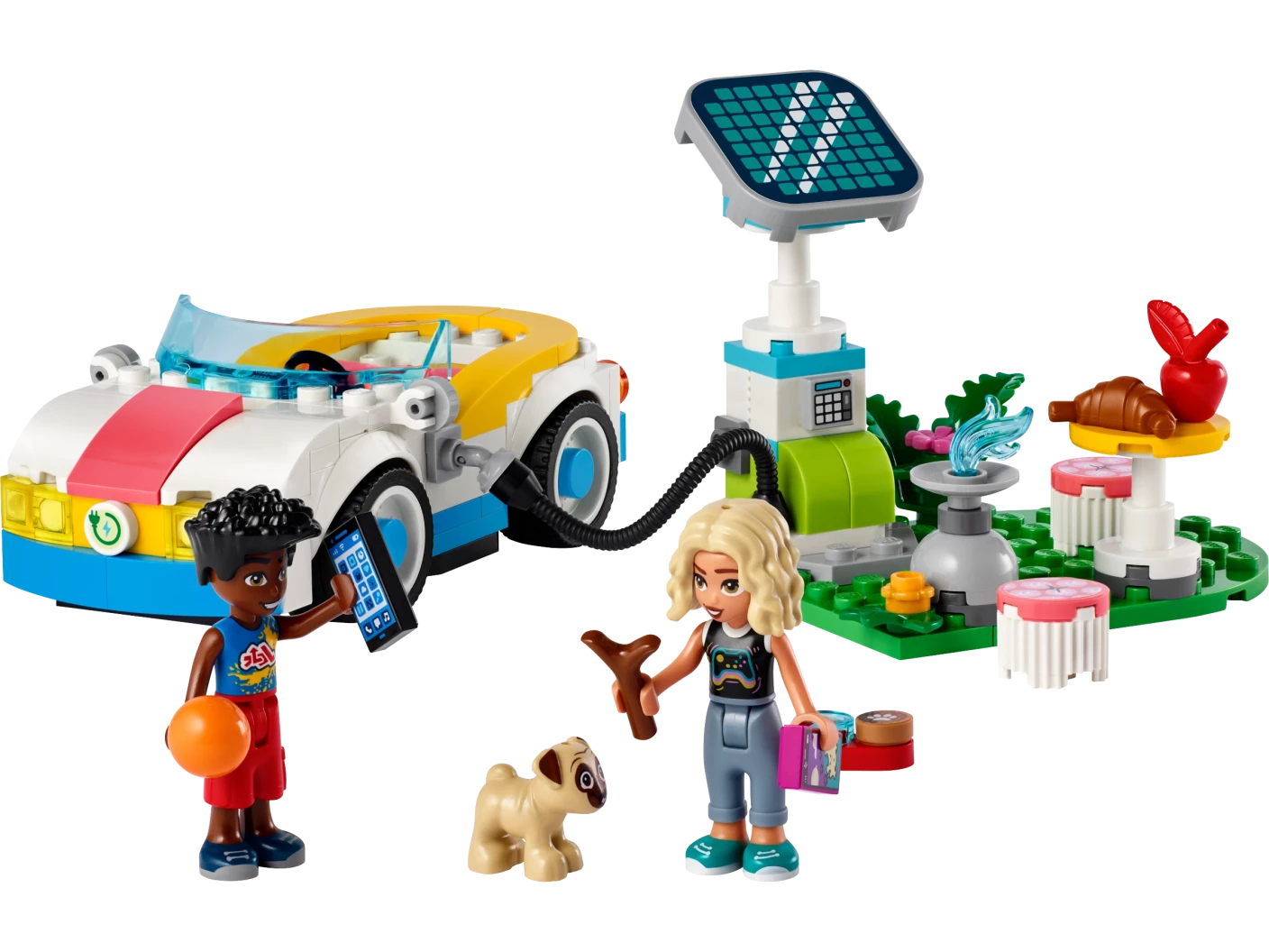Elektrische auto en oplaadpunt