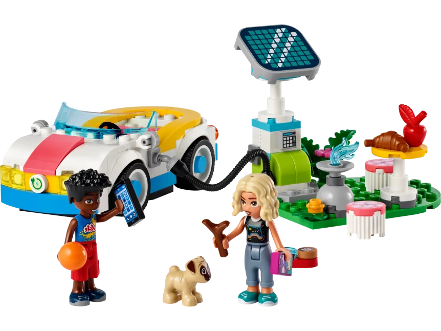 Elektrische auto en oplaadpunt