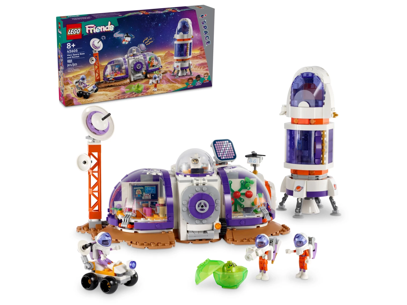 Ruimtebasis op Mars en raket