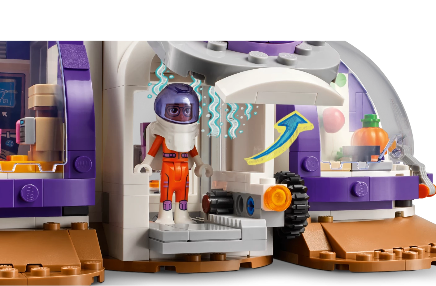Ruimtebasis op Mars en raket