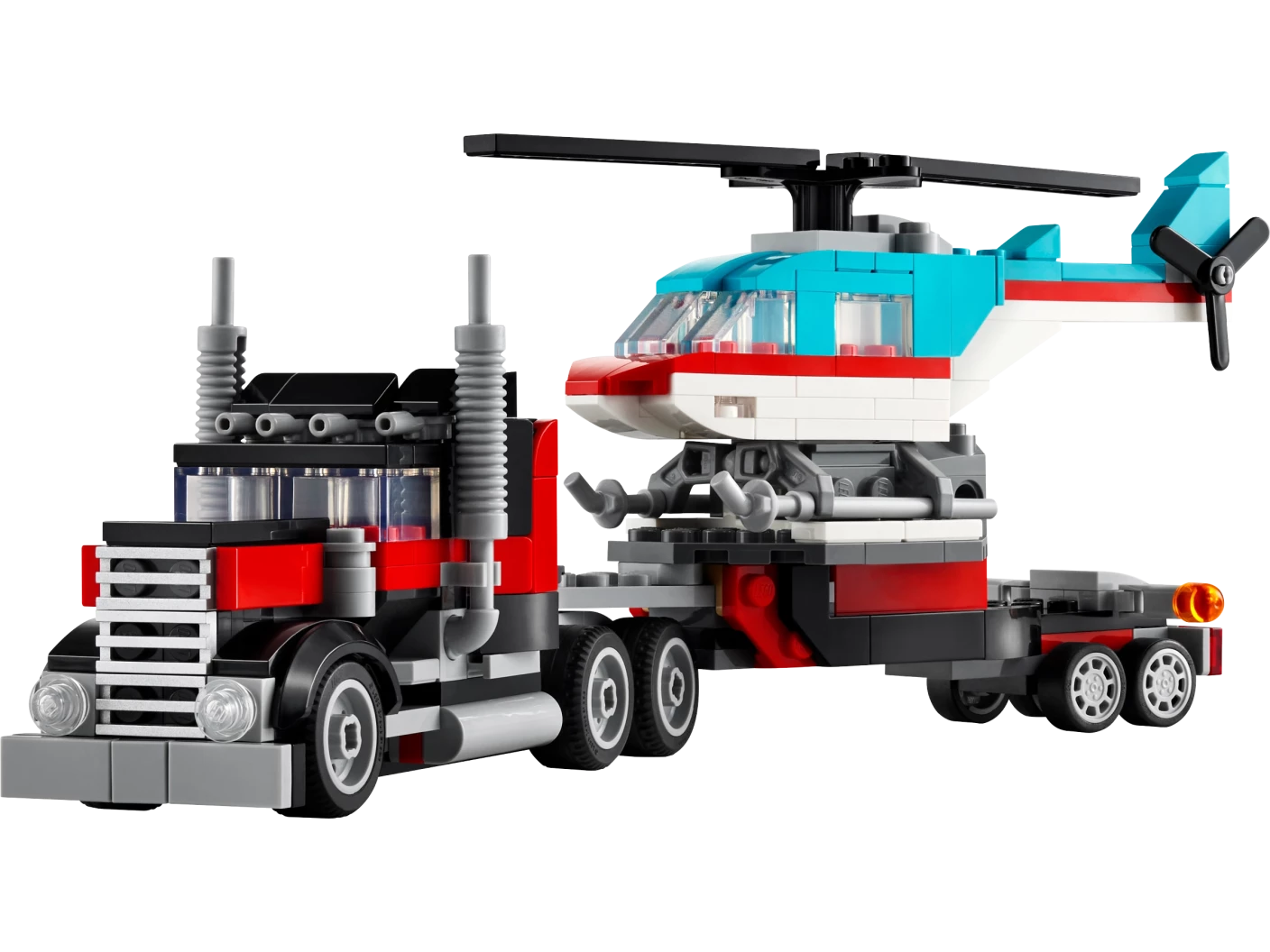 Truck met helikopter