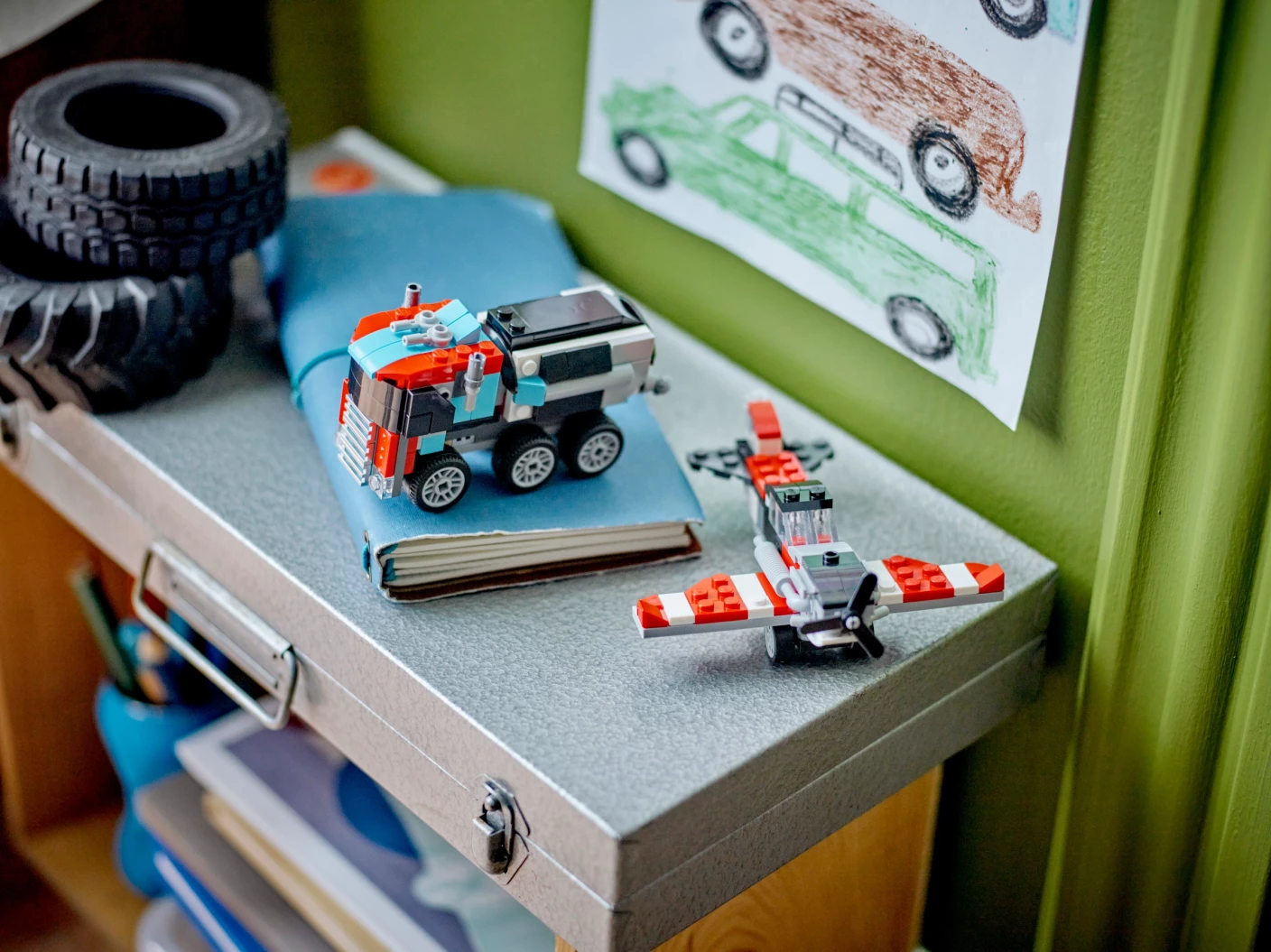 Truck met helikopter