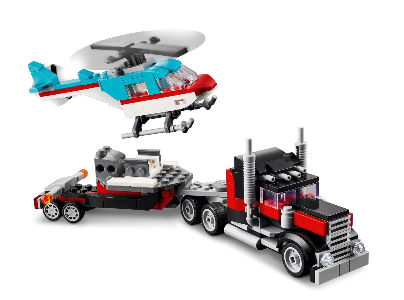 Truck met helikopter