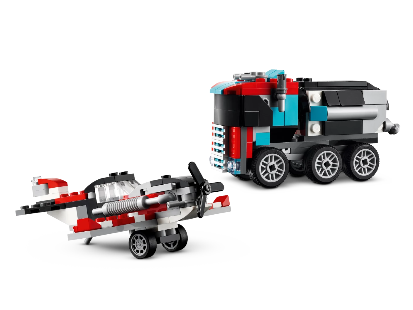 Truck met helikopter