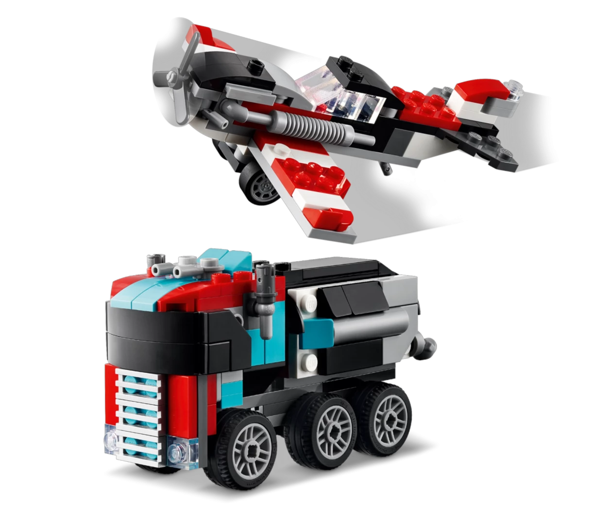 Truck met helikopter