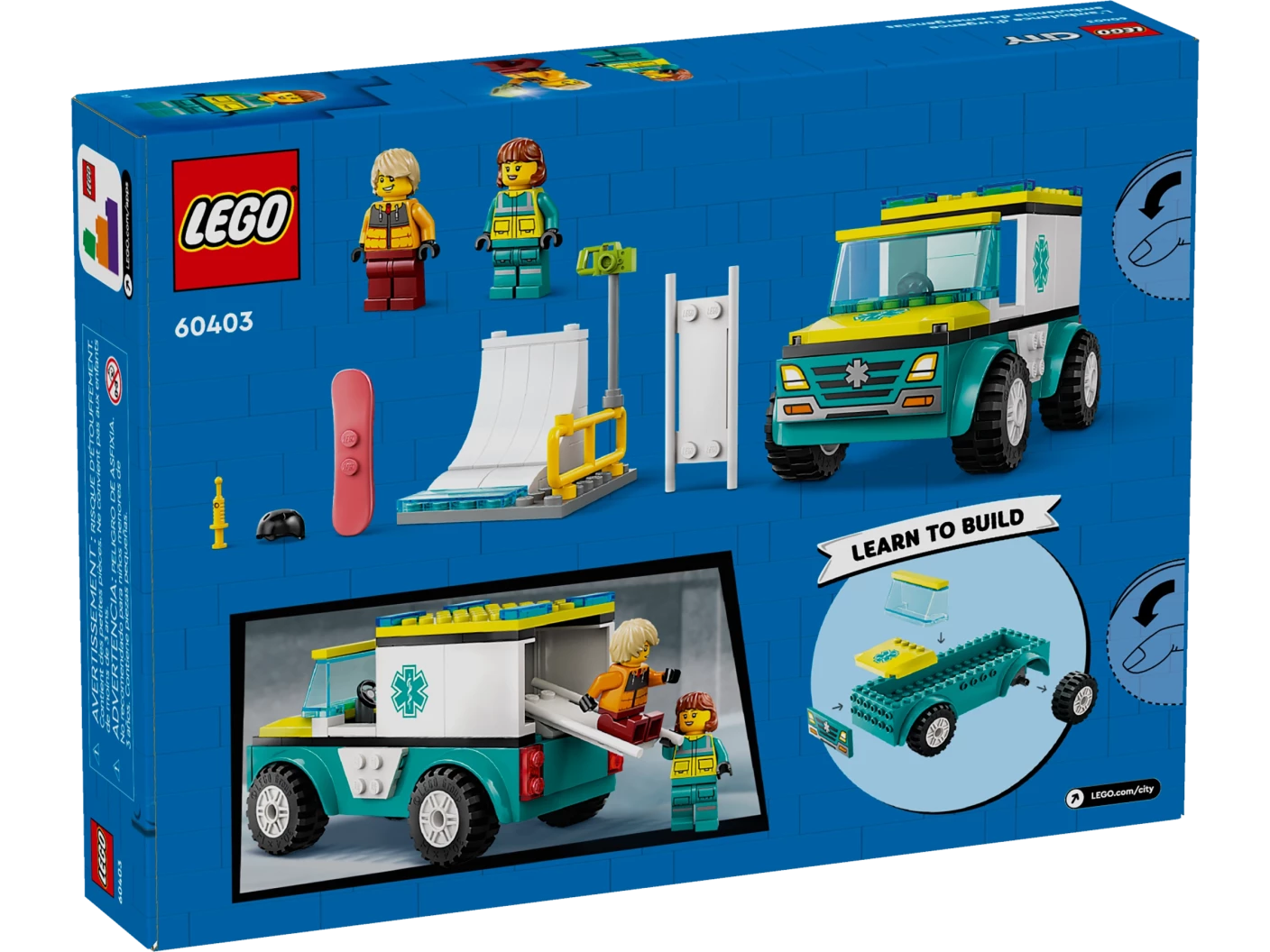 Ambulance en snowboarder