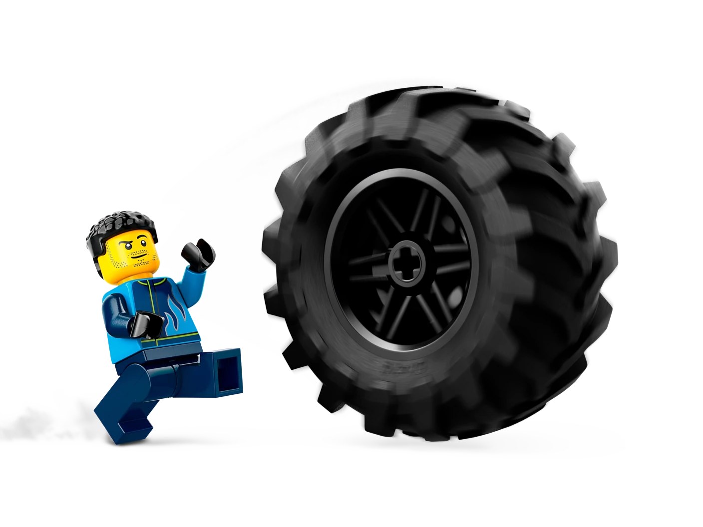 Blauwe monstertruck