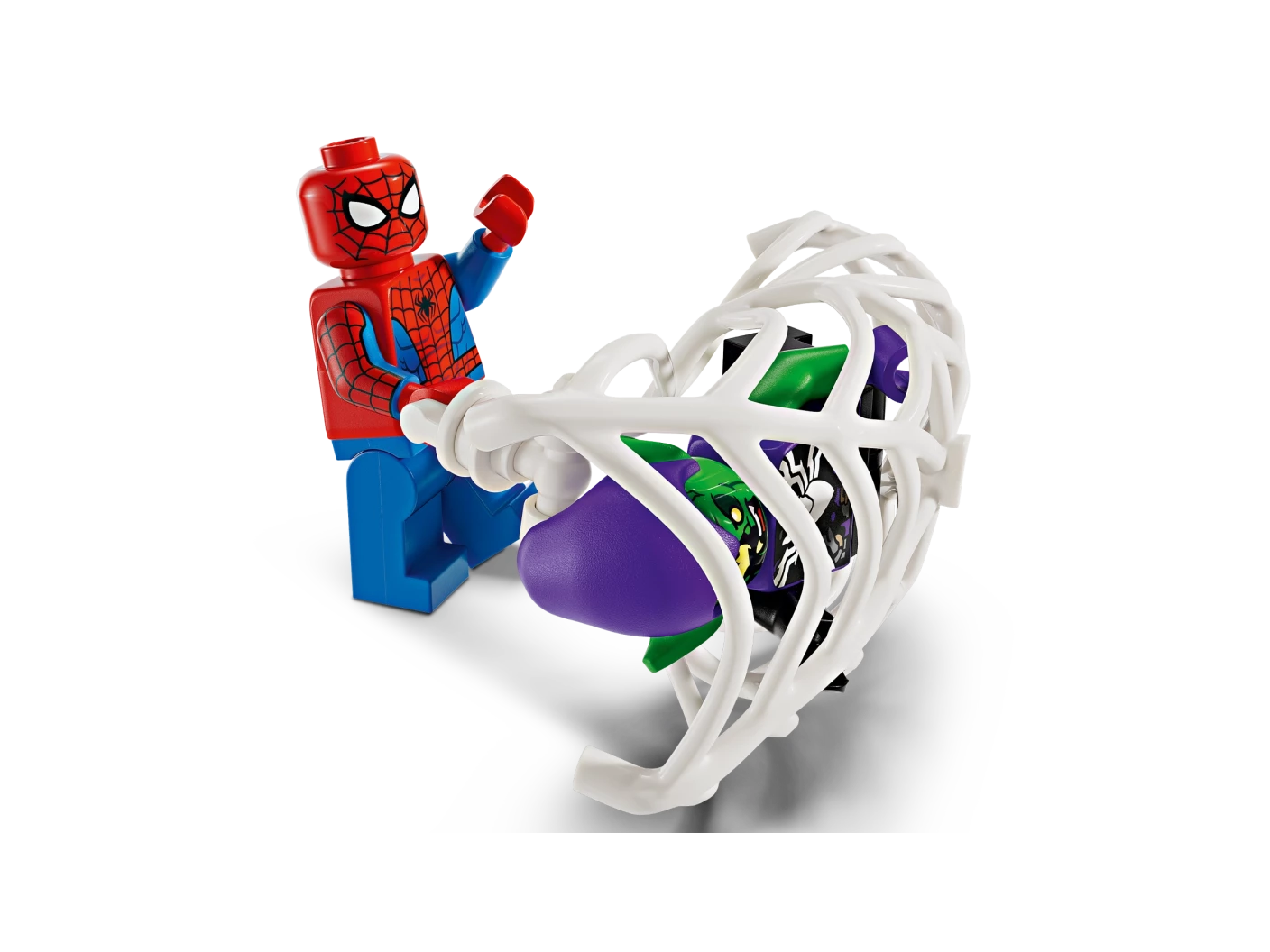 Spider-Man racewagen en Venom Green Goblin