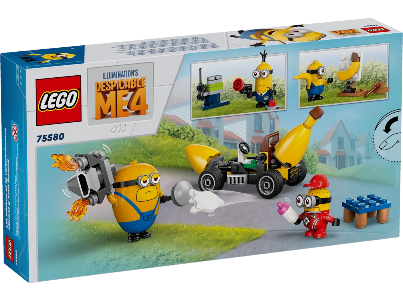 Minions en bananenauto