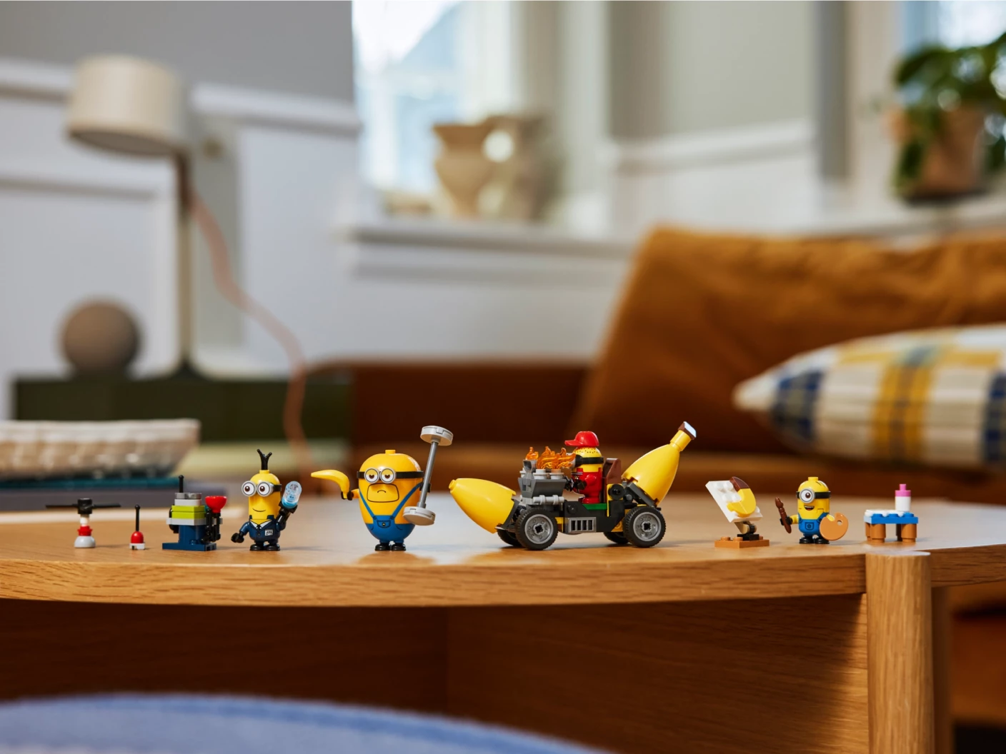 Minions en bananenauto